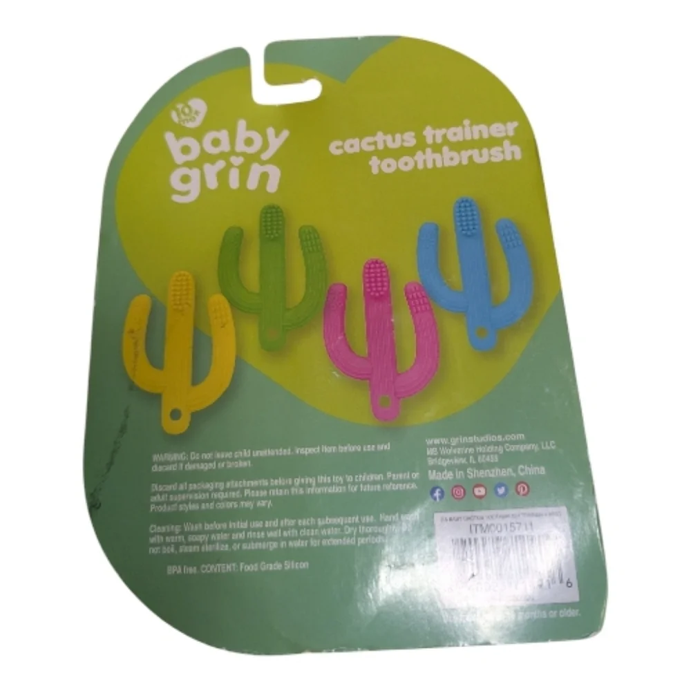 Baby Grin Cactus Trainer Toothbrush Orange 10 Months +